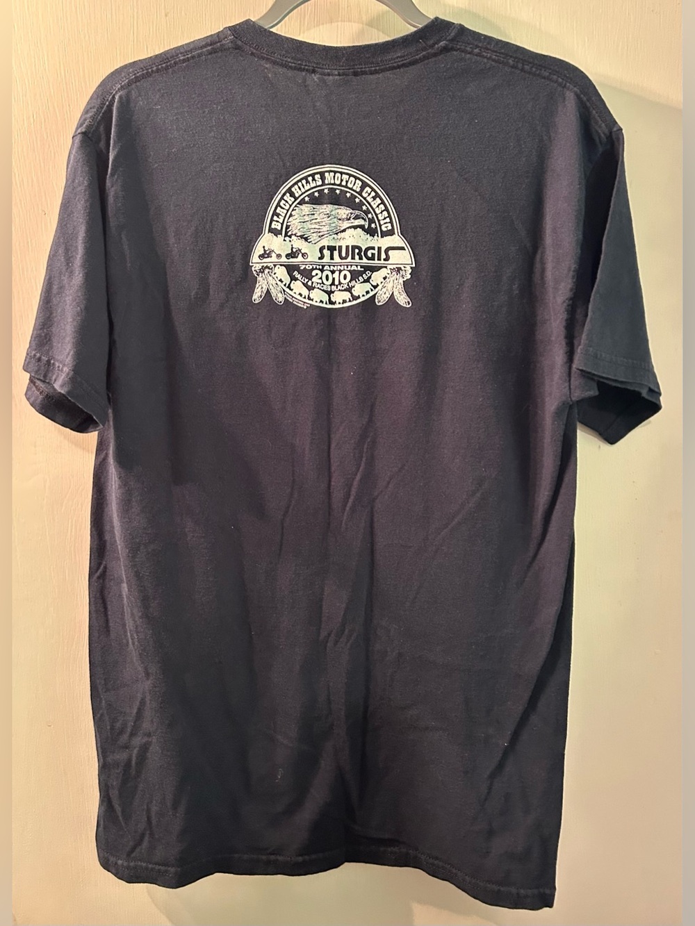 Navy Blue Short-Sleeve T Sturgis 2010 Rally 
Jack Daniel’s  Size L